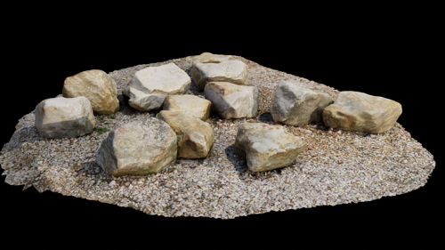 Photoscanned Rocks on Gravel (High Poly) preview image